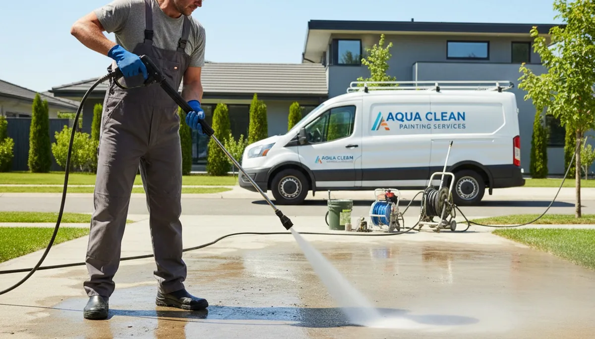 Atlanta, GA concrete pressure cleaning for driveways, patios, and walkways by Atlanta Paint Pros
