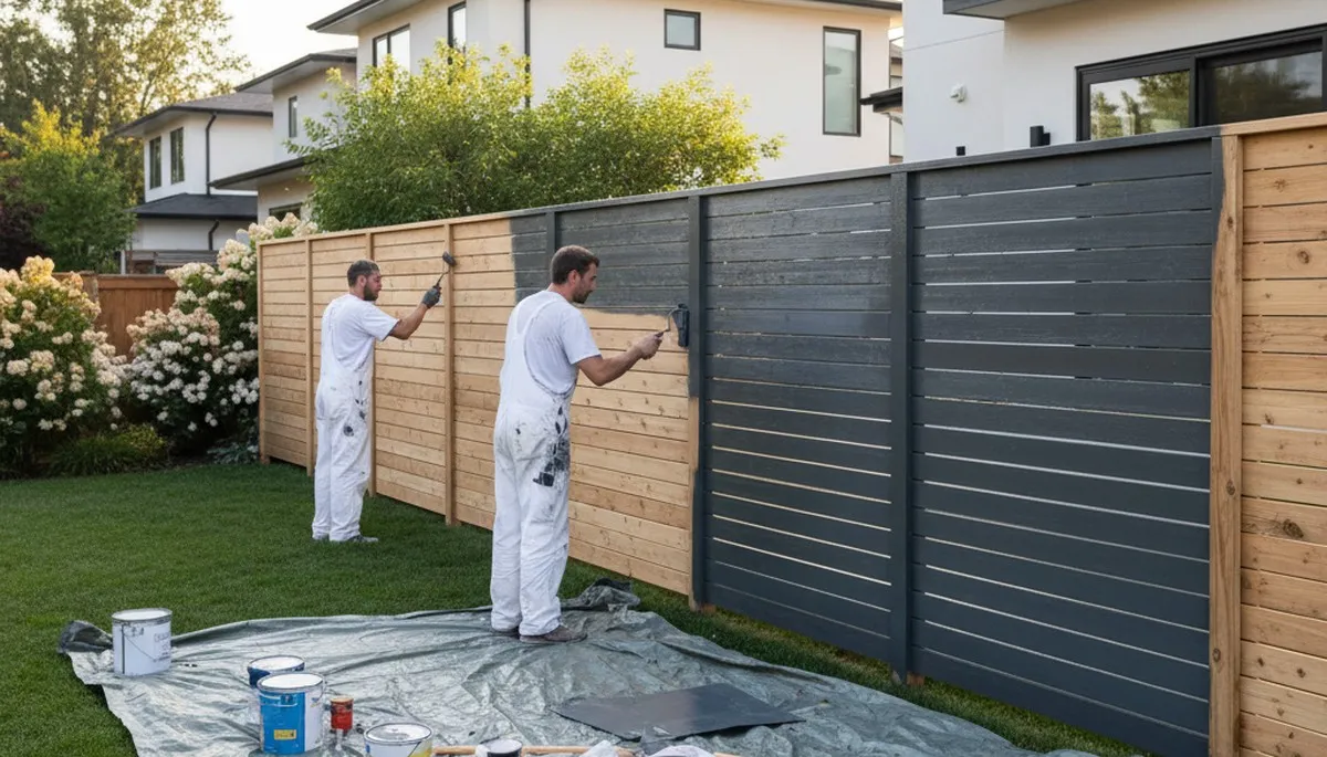 Atlanta fence painting service in Atlanta, GA with durable protective exterior coating