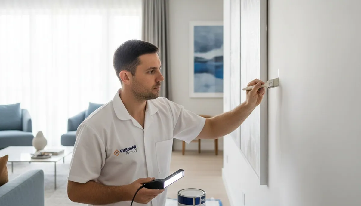 Atlanta, GA painters repairing wall paint touch-ups for chips, scuffs, and fading
