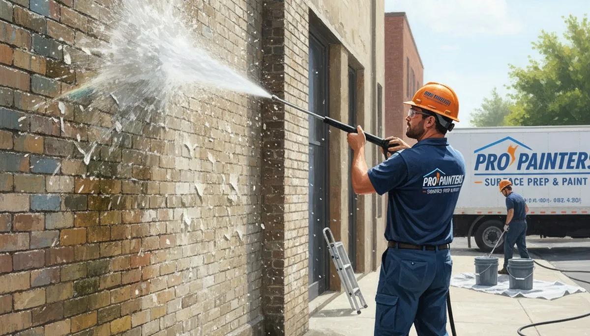 Atlanta paint pros pressure washing exterior surfaces in Atlanta, GA for curb appeal